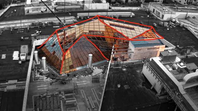 Unique: the outlines of the Fischapark shopping centre  are modelled on those of an Alpine peak 
